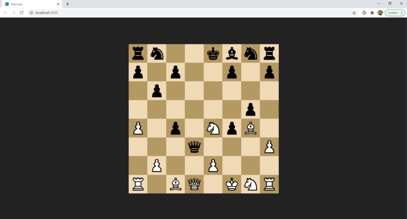 React chess game – screenshot 1