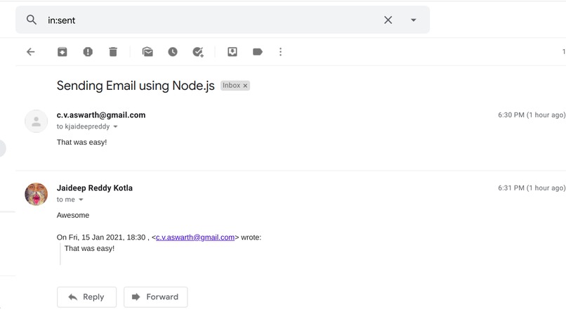 Email – screenshot 2