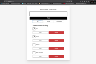 Todo list project following tutorial