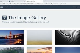 Using bootstrap for simple image gallery website
