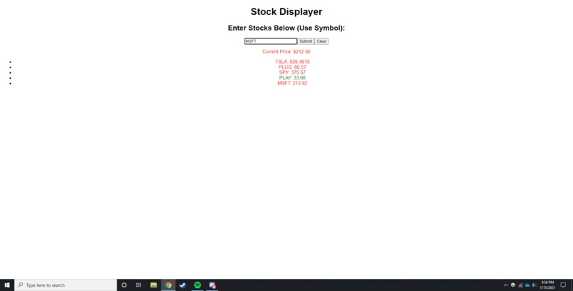Stock Displayer – screenshot 1