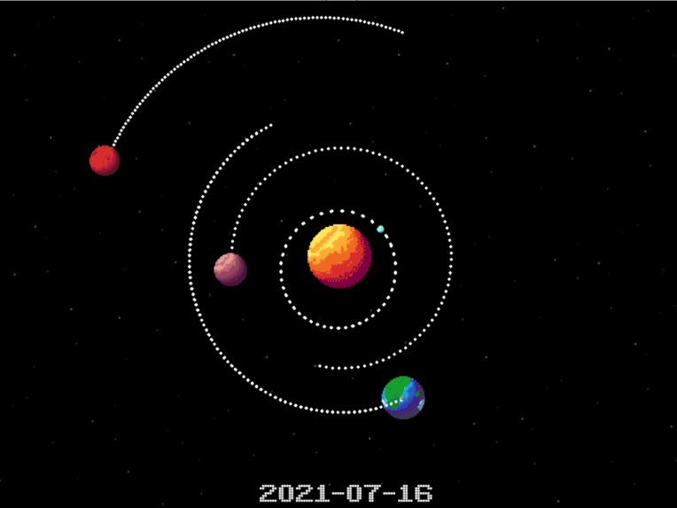 Solar System, n-body  thing – screenshot 2