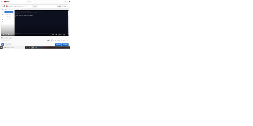 BMI calculator demo video – screenshot 1