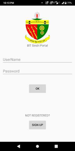 Authentication System – screenshot 1