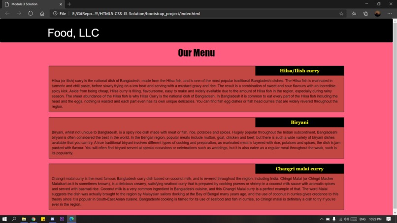 Bootstrap – screenshot 1