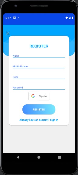 Authentication with Firebase – screenshot 1
