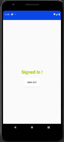 Authentication with Firebase – screenshot 2