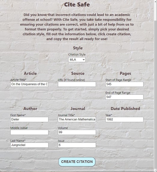 Cite Safe – screenshot 2