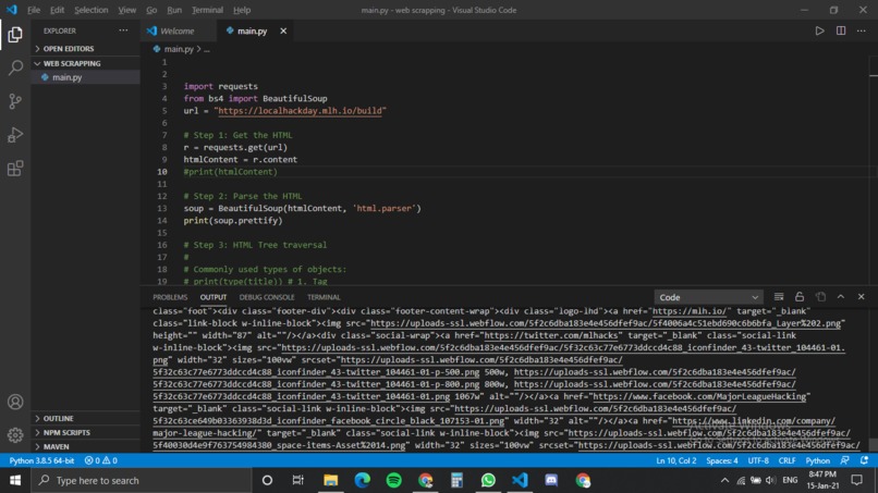 Web Scrapping using Python – screenshot 1
