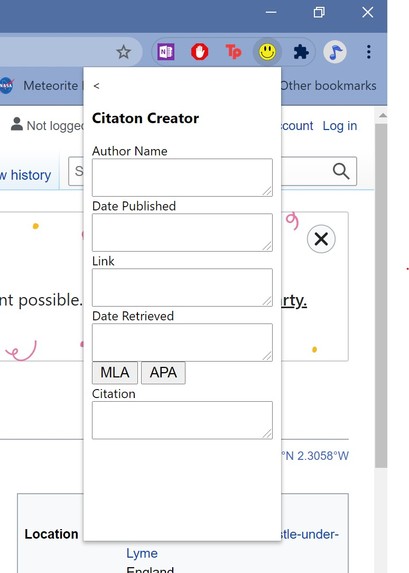 Citation Extension – screenshot 1