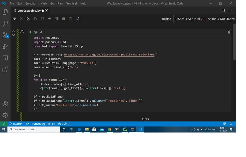 Web Scrapping – screenshot 1
