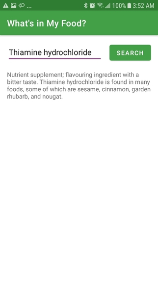 What's in my food? – screenshot 1