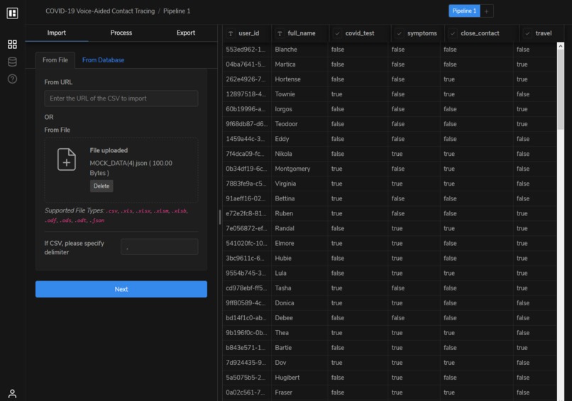 COVID-19 Voice-Aided Contact Tracing – screenshot 2