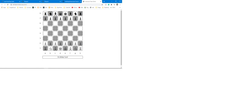 Javascript Chess Game – screenshot 1