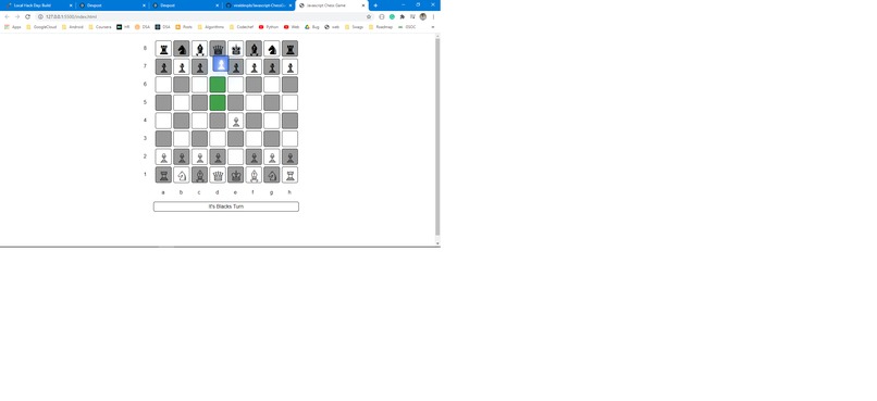 Javascript Chess Game – screenshot 2