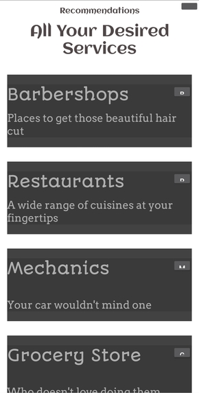Recommendations – screenshot 1