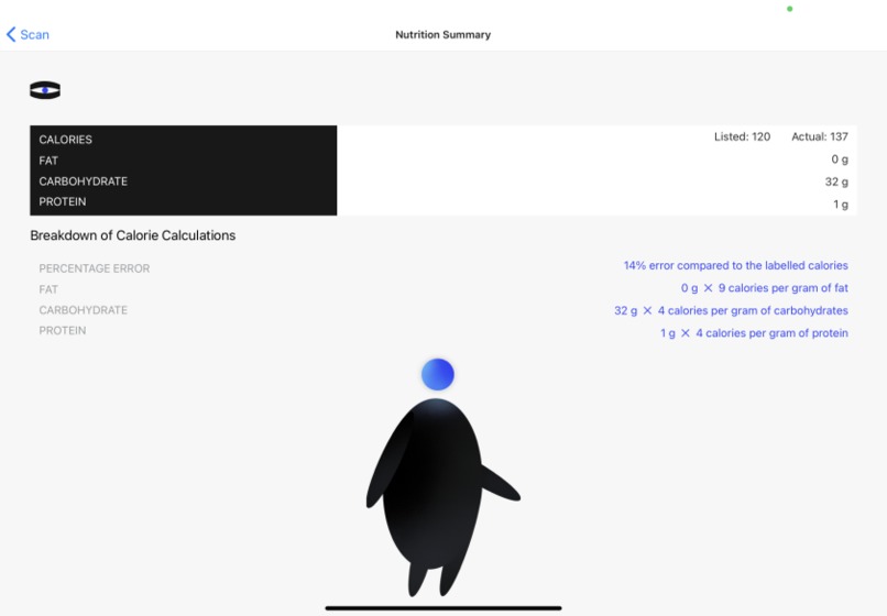 Caloreye: Nutrition Facts Scanner and Calorie Calculator – screenshot 4