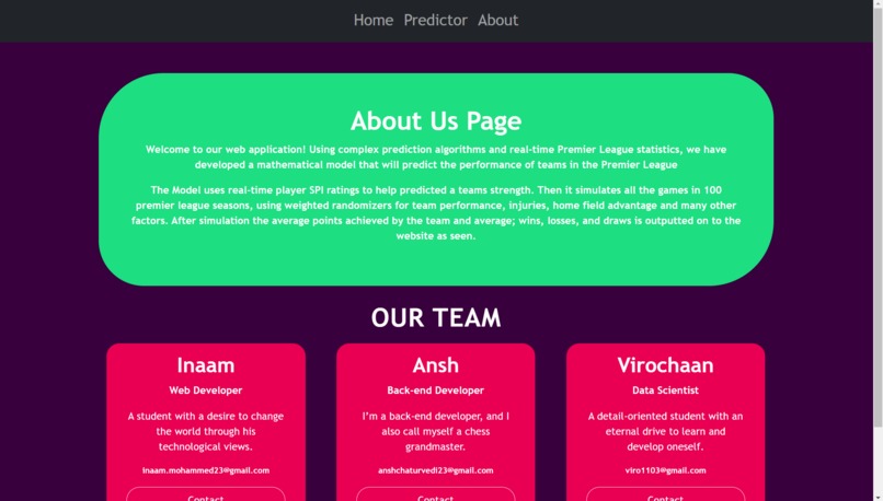 Premier League Sports Predictor – screenshot 3