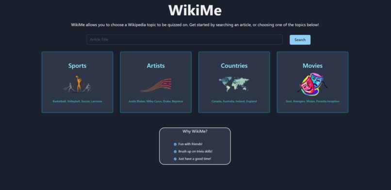 WikiMe – screenshot 1