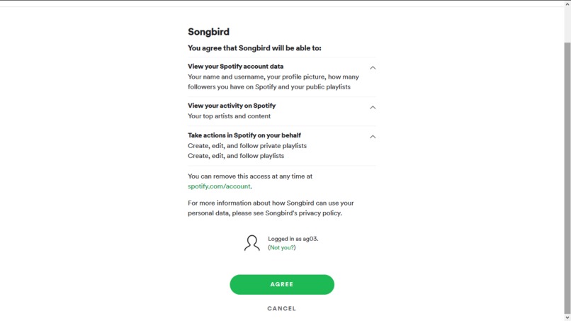 Songbird – screenshot 1