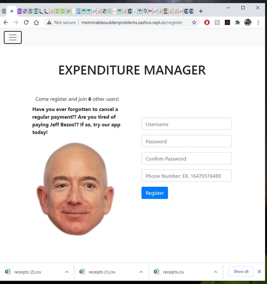 Expenditure Manager – screenshot 1