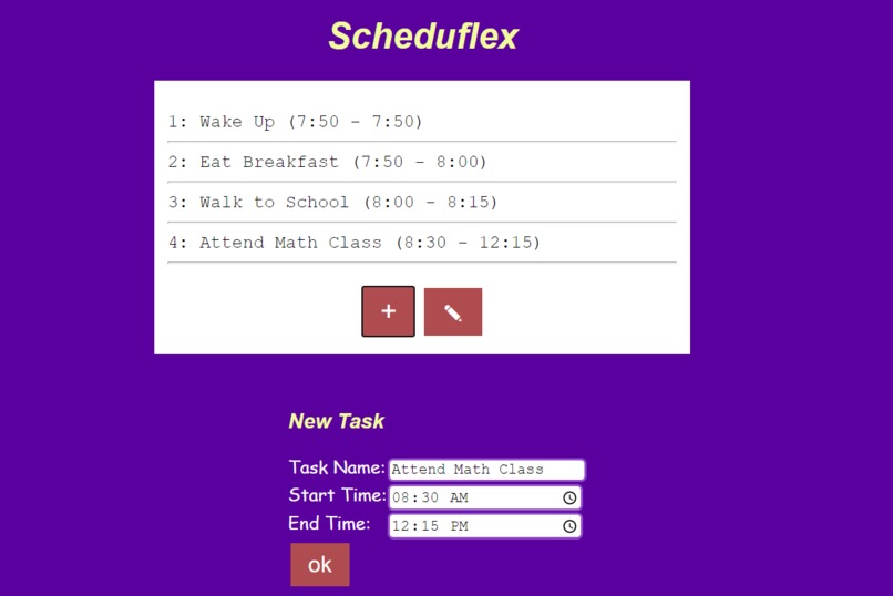 Scheduflex  – screenshot 2