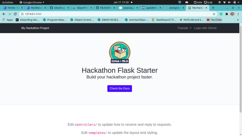 mlh-hackathon-flask-starter – screenshot 1