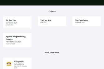 My Personal Portfolio using GitHub Pages