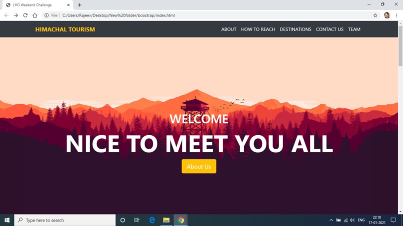 Try using Bootstrap – screenshot 1