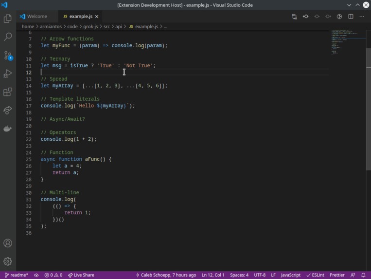 GrokJS – screenshot 1