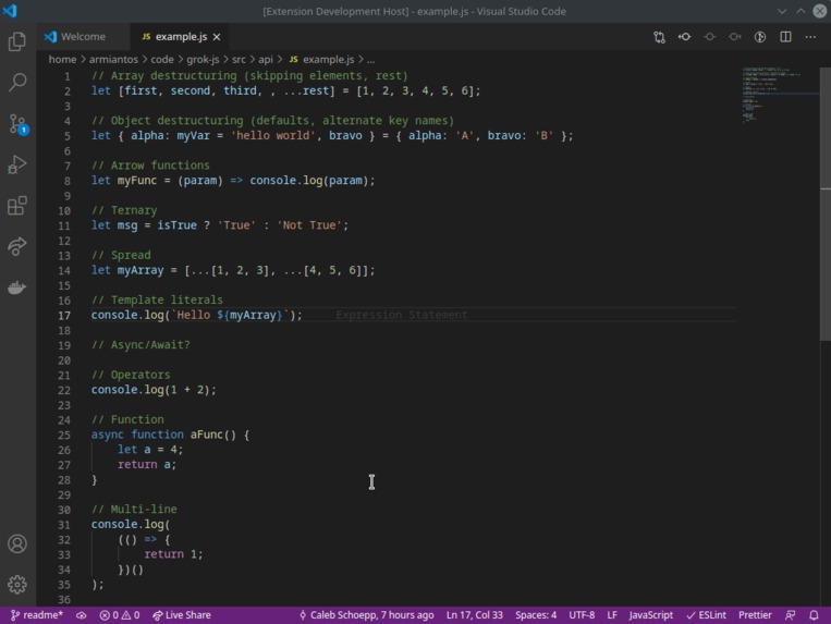 GrokJS – screenshot 2