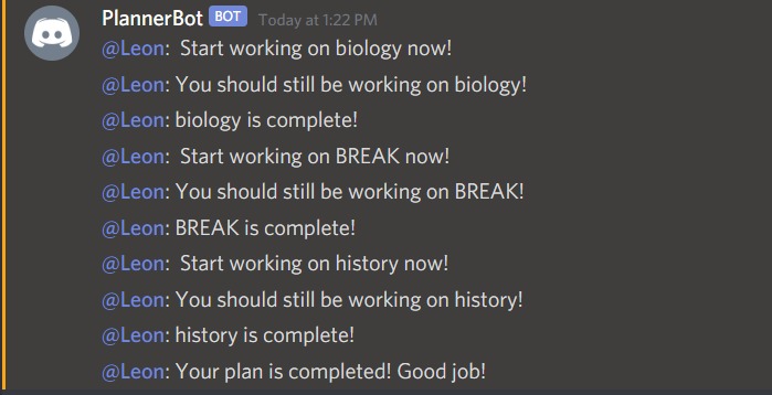 PlannerBot – screenshot 4
