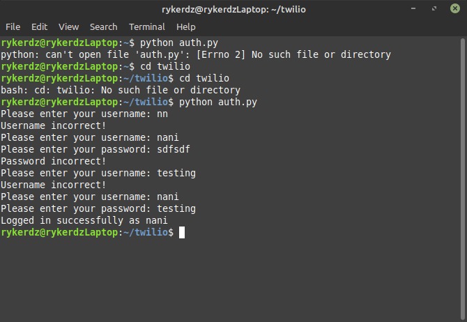 auth sys – screenshot 1
