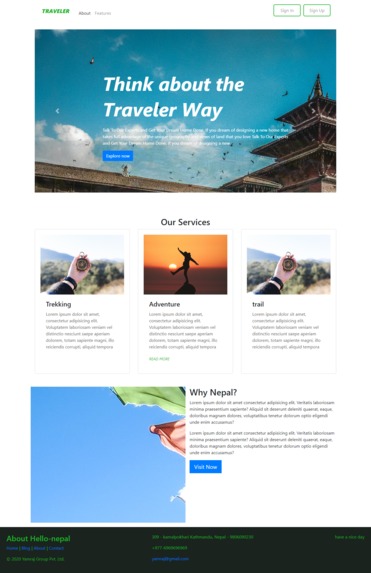 travel site – screenshot 2
