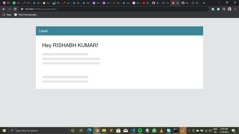 Authentication System – screenshot 2