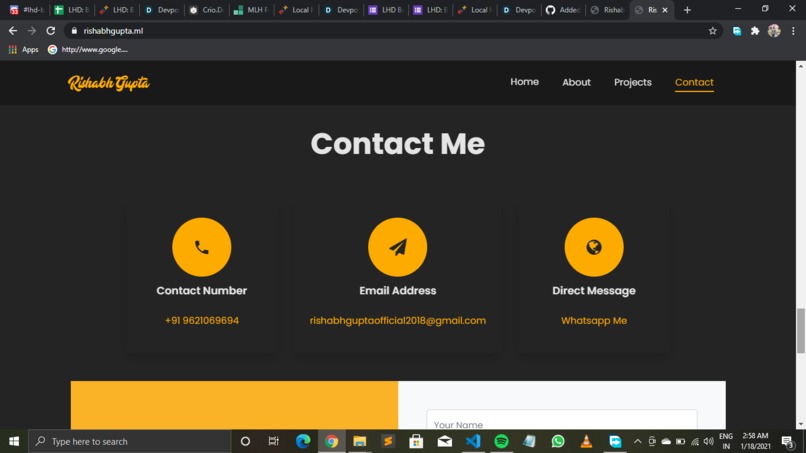 Portfolio – screenshot 1