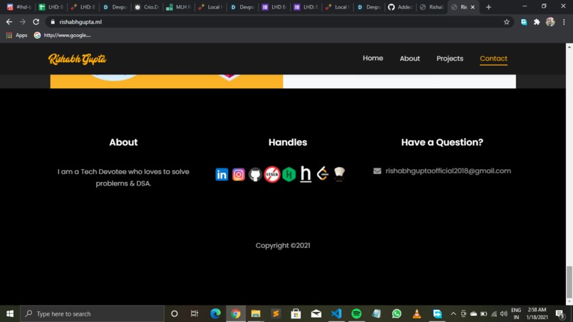 Portfolio – screenshot 2