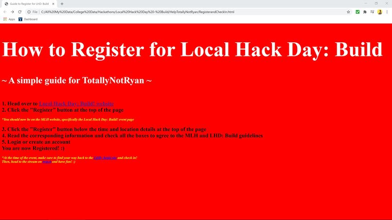 Guide to Register for Local Hack Day: Build! – screenshot 2