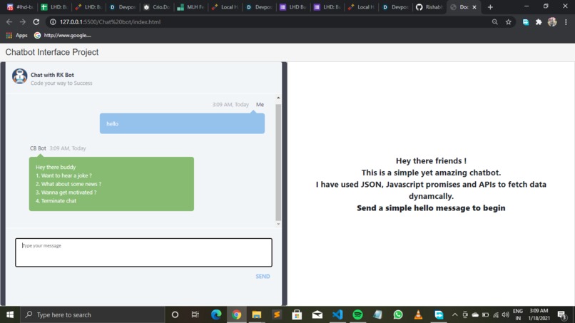 ChatBot – screenshot 1