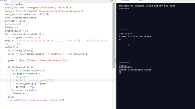 Covid Hangman Interactive Game – screenshot 1