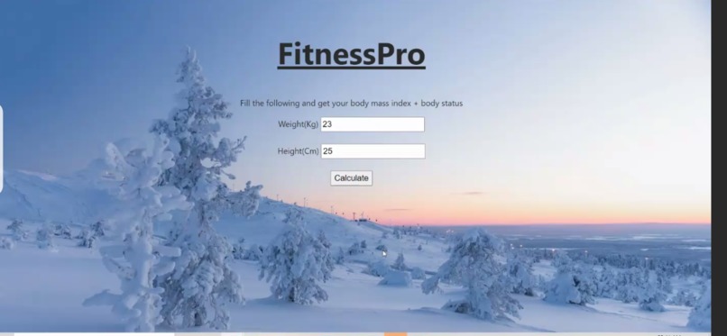 BMI – screenshot 1