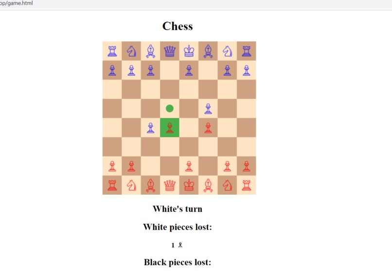Chess game – screenshot 1