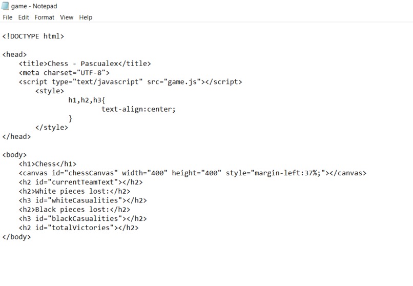 Chess game – screenshot 3