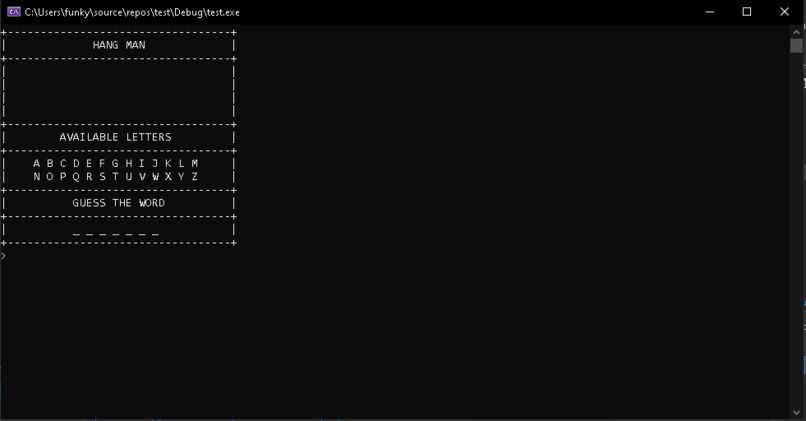 Giftable project (HangMan Game) – screenshot 1