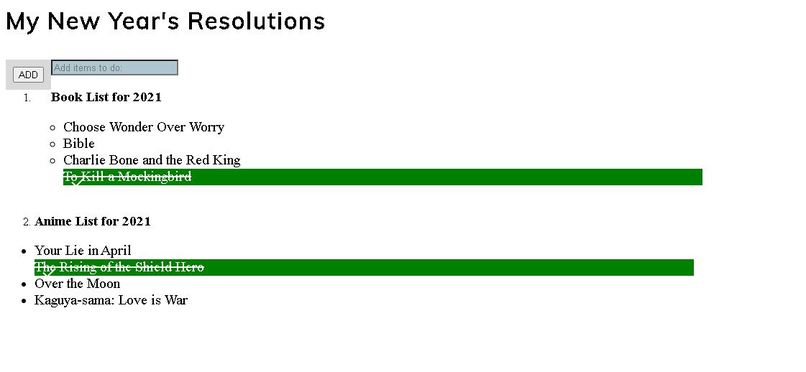 New Years Resolutions Hack – screenshot 1