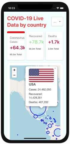 COVID Tracker – screenshot 1