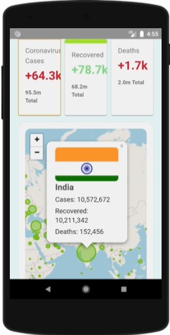 COVID Tracker – screenshot 2
