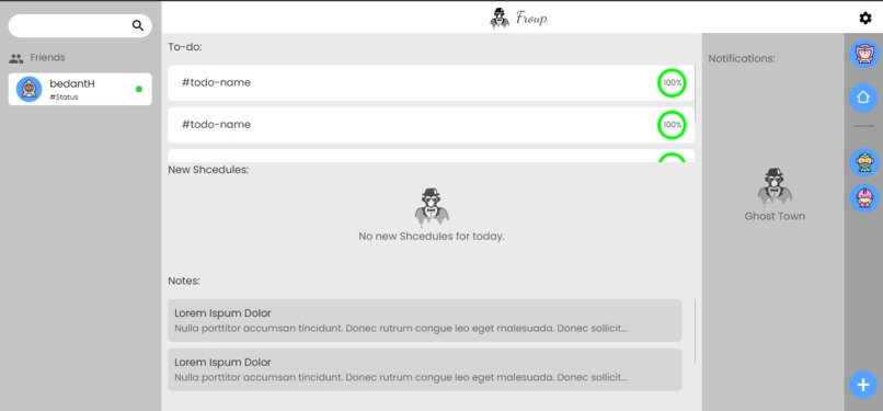 Froup-A virtual study group app – screenshot 1