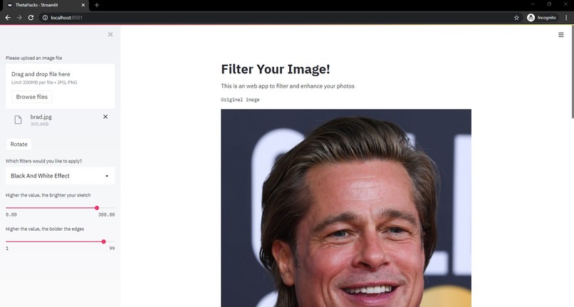 Image Enhancing Web App – screenshot 1