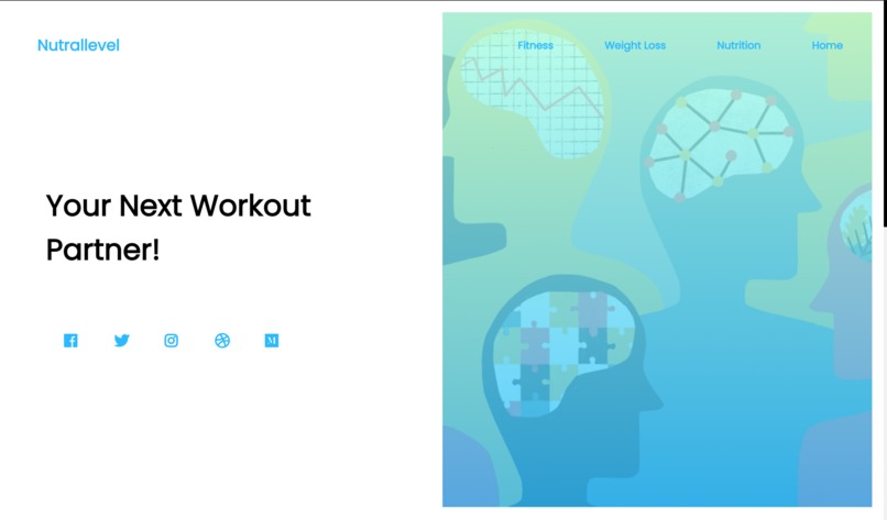 Nutrallevel Fitness Website – screenshot 2